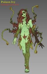 artist_runefield dc_comics green_skin naked naked_female poison_ivy red_hair