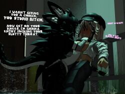 1futa 3d alley amo_(amosrr34) amosrr34 black_fur black_hair futa_on_female futanari glasses insulting_viewer precum precum_drip public rape roblox robloxian self_upload tagme tail text