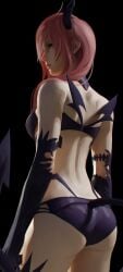 aqua_eyes ass ass_focus clothing costume eclair_farron female female_only final_fantasy final_fantasy_xiii lightning_returns:_final_fantasy_xiii malphier medium_breasts pink_hair thighs wide_hips