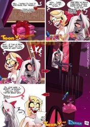 charlie_morningstar_(hazbin_hotel) comic deavalin hazbin_hotel hazbin_hotel_sex_(comic) vaggie_(hazbin_hotel) vercomicsporno vivziepop yuri