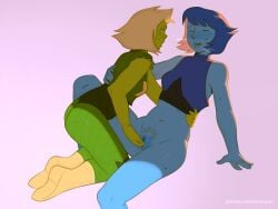 female fingering lapidot lapis_lazuli_(steven_universe) peridot_(steven_universe) steemyart steven_universe_future yuri yuri