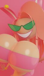 ass_expansion bimbo bimbofication bunny_ears disney female huge_ass huge_breasts knick_knack original_character permanent_smile pink_hair pixar rabbit_ears sunglasses sunnification thick_thighs transformation transformation_sequence wide_hips