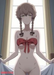 1female 1girls ai_generated amane_suzuha breasts bubbleteexl censored female female_only hi_res highres pointy_chin solo steins;gate very_high_resolution