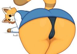 aggressive_retsuko big_ass bubble_butt female furry huge_ass jhenightfox retsuko thick_thighs wide_hips