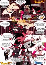 angel_dust_(hazbin_hotel) charlie_morningstar_(hazbin_hotel) comic deavalin hazbin_hotel hazbin_hotel_sex_(comic) husk_(hazbin_hotel) rosie_(hazbin_hotel) vaggie_(hazbin_hotel) vercomicsporno vivziepop yuri