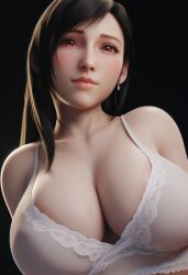 3d ai_generated big_breasts black_hair bra enji3d final_fantasy_vii final_fantasy_vii_remake large_breasts long_hair looking_at_viewer red_eyes tifa_lockhart upper_body