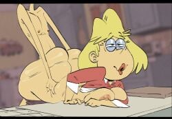 1boy 1girls big_ass big_butt blonde_hair huge_ass huge_butt mature_female milf mother nickelodeon paramount_pictures pleasure_face pokachu_(artist) rita_loud the_loud_house thick_thighs wide_hips