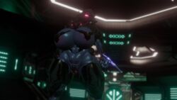 abs alien big_breasts energy_sword glowing_eyes halo_(series) halo_reach interspecies sangheili solo thick_thighs vrchat