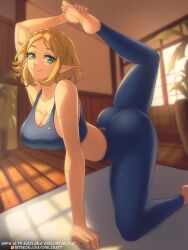 1girls 5_fingers ass ass_up big_ass big_breasts big_thighs breasts cleavage feet flexible flexible_female indoors jpeg legs legs_up looking_at_viewer nintendo opalisart pointy_ears princess_zelda skin_tight small_waist solo solo_female sports_bra sportswear tears_of_the_kingdom the_legend_of_zelda thick_ass thick_thighs thighs tight_clothing tight_fit yoga yoga_mat yoga_pants yoga_pose zelda_(breath_of_the_wild) zelda_(tears_of_the_kingdom)