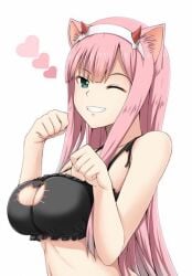 breasts cat_costume cat_ears catgirl darling_in_the_franxx pink_hair zero_two_(darling_in_the_franxx)