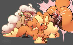 anthro breasts duo erection female humanoid lagomorph lopunny male male_penetrating mammal nintendo nipples nude penetration penis pokemon pokemon_(species) pussy sex size_difference small_dom_big_sub straight vaginal_penetration video_games whimsicott whimsydreams