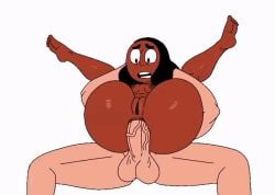 1boy 1boy1girl 1girls anal anal_sex anal_sex animated animated barefoot blackmorty_(artist) connie_maheswaran dark-skinned_female faceless_character faceless_male fair-skinned_male feet female female_focus full_nelson full_nelson_anal indian indian_female legs legs_up light-skinned_male loop looping_animation male naked naked_female naked_male steven_universe