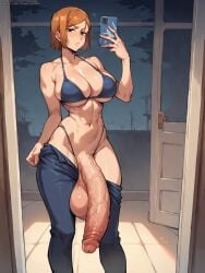 ai_generated big_penis grapesss jujutsu_kaisen kugisaki_nobara light-skinned_futanari