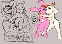 breasts bunny_maloney candy_bunny charlotte_(bunny_maloney) colored gligar69 jean-francois jean_francois nipples pussy sketch tagme unfinished vagina vibrator vibrator_in_pussy