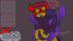 2boys azure_(forsaken) bottomless_male doombringer forsaken_(roblox) gay hat holding_arms precum precum_drip purple_eyes request requested roblox robloxian self_upload sharp_fingernails sharp_teeth strawpage strawpage_request sukyung5559 tagme tentacle tentacle_dick watermark