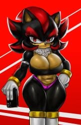 1girls anthro big_breasts boob_window breasts busty carcl3_owe child_bearing_hips cleavage commissions_open curvy curvy_figure enormous_breasts female female_only giant_breasts gigantic_breasts ginormous_breasts hand_on_hip huge_breasts large_breasts massive_breasts no_pants plump_thighs rule_63 see-through_clothing shadow_the_hedgehog sonic_(series) thick_thighs thighs thunder_thighs tubetop voluptuous voluptuous_female wide_hips