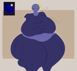 armless belly belly_overhang big_breasts cajitasecsi chubby chubby_female object_shows pink_ball_(artist) someone_else's_oc thick_thighs twitter_user_oc