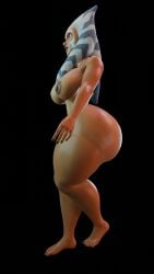 ahsoka_tano ass bouncing_ass bouncing_breasts curvy female female_only huge_ass huge_breasts multiple_views nude nude_female orange_skin plump_ass skelly3d star_wars tagme thick thick_ass thick_thighs video wide_hips