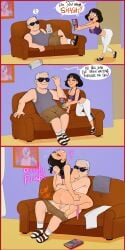1boy 1girls age_difference breast_sucking clenched_teeth comic cowgirl_position daughter father father_and_daughter incest instant_loss_2koma older_male_and_younger_female original riding riding_penis shadman sucking_nipples super_smash_bros. tight_clothing tight_pants