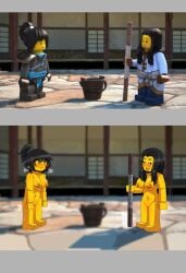 2d 2girls alex103 lego maya_(ninjago) ninjago nya_(ninjago) tagme
