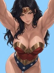 ai ai_generated amazon armpit_fetish armpits big_breasts dc_comics justice_league muscles muscular_female wonder_woman