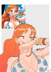 1girls 2d 2d_(artwork) 2d_artwork adult adult_female alternate_version alternate_version_at_patreon alternate_version_at_paywall alternate_version_at_source alternate_version_available alternate_version_on_patreon alternative_version alternative_version_available anime anime_character arm_tattoo armpit armpit_crease armpit_peek armpits background big_boobs big_breasts bikini bikini_only bikini_top blue_bikini blue_bikini_top blue_swimsuit blue_swimwear blue_tattoo bracelets breasts breasts_apart busty busty_female busty_girl censored_version cleavage collarbone digital digital_art digital_drawing digital_drawing_(artwork) digital_media digital_media_(artwork) drawing earrings eye-level_view eyebrows_visible_through_hair fanart female female_focus female_only female_protagonist fingers from_front front_view full_version_at_paywall ginger ginger_hair grey_background hairless_armpits halterneck has_decensored_version has_uncensored_version inframammary_fold large_boobs large_breasts long_hair lower_body_out_of_frame main_character manga_character mature mature_female monotone_background more_at_source nami_(one_piece) nsfw_version_available nude_version_available one_color_background one_piece orange-eyed_female orange-haired_female orange_eyebrows orange_eyes orange_hair orange_hair_female plain_background portrait posing posing_for_the_viewer posing_naked posing_nude post-timeskip protagonist reference_image sfw_version shaved_armpits shonen_jump shoulders shueisha solid_color_background solo string_bikini swimsuit swimwear tattoo tattoo_on_arm tattooed_arm toei_animation tongue tongue_out top_view uncensored_version_at_paywall uncensored_version_at_source uncensored_version_available upper_body wavy_hair weekly_shonen_jump white_bikini white_bikini_top white_swimsuit white_swimwear