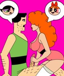 big_breasts blossom_(powerpuff_girls) body_swap breasts buttercup_(powerpuff_girls) canon_bodyswap erection imminent_sex incest_play penis powerpuff_girls professor_utonium rule_63 sara_bellum