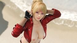 3d blonde_hair busty dead_or_alive dead_or_alive_xtreme_venus_vacation female female_focus female_only hourglass_figure pinup pinup_pose tagme wide_hips x-kx_(artist) yukino_(doa)