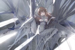 1girls bang_dream! bang_dream!_girls_band_party! boobs breasts female hair_between_eyes hourglass_figure imai_lisa mymdsj no_bra qisu spider_web thick_thighs thighs tits woman