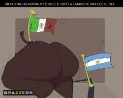argentina ass_focus before_sex big_ass brazzers cajitasecsi eyelashes fat_ass female giant_ass grabbing_another's_ass hyper hyper_ass imminent_sex mexico object_shows original_characters porn thick_thighs