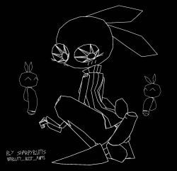 2026 3d_(artwork) 3d_animation animated anthro artist_name big_penis black_and_white black_background blush blush_lines clothed clothed_anthro clothed_female clothing digital_media_(artwork) erection eyelashes female female_anthro female_penetrated fingers foreskin genitals glans group huge_balls huge_cock humanoid_genitalia humanoid_penis lagomorph larger_anthro larger_female leporid loop male male/female male_penetrating_female mammal monochrome penile penis rabbit sharpybutts short_playtime simple_background size_difference small_but_hung smaller_male smile tagme tail text twitter_handle vib-ribbon vibri video watermark white_text