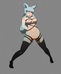 2017 absurdres areolae breasts female female_only granblue_fantasy highres korwa nipples pussy pussy_juice solo spookiarts