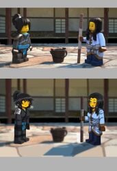 2d 2girls alex103 lego maya_(ninjago) ninjago nya_(ninjago) tagme