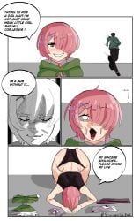 2d child_bearing_hips dogeza dumptruck_ass folded_clothes humiliation kneeling large_ass natsuki_subaru panties ram_(re:zero) re:zero_kara_hajimeru_isekai_seikatsu right_to_left shockerdoc5261 tagme underwear