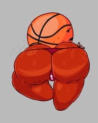 1 ass back_view basketball_(bfdi) battle_for_dream_island big_ass cellulite cellulite_ass chubby chubby_female fat_ass object_shows panties string_bikini thick_thighs thigh_gal