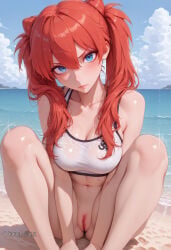 ai_generated anime_style asuka_langley_sohryu blue_eyes long_hair onna_exe red_hair redhead redhead_female twintails