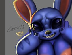 1girls alien alien_girl big_areola big_breasts breasts busty carcl3_owe commissions_open enormous_breasts female female_only giant_breasts gigantic_breasts ginormous_breasts huge_areolae huge_breasts large_breasts lilo_and_stitch massive_breasts rule_63 stitch stitch_(lilo_and_stitch)