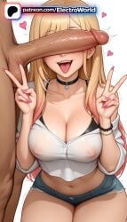 1boy 1girl 1girls 2026 ai_generated aqua_nails artist_name black_nails blue_nails boobs breasts bust chest choker cleavage clothed_female_nude_male cock covered_nipples cutoffs dark_skin denim denim_shorts dick double_v earrings electroworld erection fingernails green_nails gyaru heart hetero hi_res high_quality high_resolution highres jewelry kitagawa_marin long_fingernails long_hair makeup marin_kitagawa mole multicolored_nails my_dress_up_darling nail_art nail_polish navel_piercing nude orange_nails patreon patreon_username penis piercing pink_nails purple_nails red_nails ring see-through shorts sono_bisque_doll_wa_koi_wo_suru stable_diffusion tits toenail_polish tongue tongue_out tongue_piercing trembling v w watermark yellow_nails
