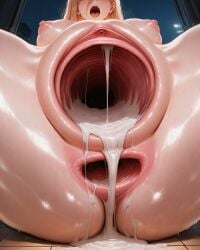 1girl 1girls after_anal after_fellatio after_oral after_orgasm after_rape after_sex after_vaginal ahe_gao ahegao ahegao_face ai_generated anal_gape anus areolae big_breasts breasts breasts_out bukkake chainsaw_man cum cum_in_ass cum_in_pussy cum_inside cum_on_ass defeated female nipples power_(chainsaw_man) puffy_nipples pussy pussy_gape shiny_skin spread_anus spread_ass spread_legs spread_pussy tongue tongue_out uncensored