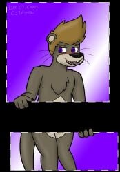 1boy anthro blush censored cj-the-otter furry male nude senftember senftember_(2025) tagme