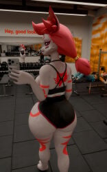 ass_focus big_ass big_hips big_thighs fortnite fox_girl furry furry_female gym gym_shorts huge_ass kimiko_(fortnite) kimiko_five-tails kitsune shorts silly_fox