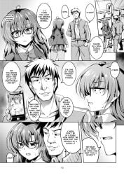 1girls 1male blackmail clothing comic female glasses phone school_uniform skirt stockings windart windarteam