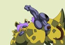 ambiguous_gender anthro anus big_breasts breasts ejaculation feces filthivore futanari genitals gynomorph hallion_the_hyaenodon hands-free hi_res hyaenodon hyaenodontid intersex mammal nipples penis puffy_anus puffy_nipples scatplay solo