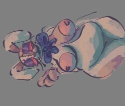 absurd_res anthro areola belly big_areola big_belly big_breasts breasts female female/female five_nights_at_freddy's five_nights_at_freddy's:_security_breach hi_res lagomorph leporid mammal rabbit red_eyes rik_grape scott_cawthon scottgames solo steel_wool_studios thick_thighs vanny_(fnaf) white_body