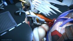 3d animated areolae autodesk_maya blender blonde_hair blue_eyes bouncing_breasts breasts ellowas from_behind mercy nipples overwatch sex shorter_than_30_seconds shorter_than_one_minute soldier_76 sound straight thighhighs video