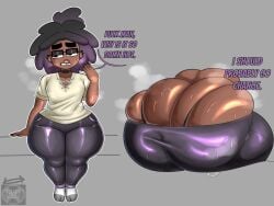 1boy black_and_purple_hair black_hair black_nail_polish black_nails chris_(cross-sama) cross_samax dark-skinned_femboy dark-skinned_male dark_skin dialogue ear_piercing ear_piercings femboy full_lips glasses hot hot_day male male_only nail_polish nails nails_painted pear-shaped_figure pear_shaped pierced_ears piercings purple_hair purple_highlights solo solo_femboy solo_male steam steaming_body steamy steamy_ass swamp_ass sweat sweating sweaty sweaty_ass sweaty_butt thick thick_ass thick_hips thick_legs thick_lips thick_thighs thighs tight_clothing tight_fit tight_panties tight_pants voluptuous voluptuous_male