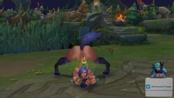 1girls abdomera animated female league_of_legends ninfrock rule_63 tagme video warwick