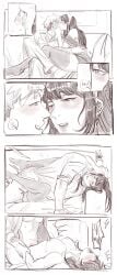 1boy 1boy1girl 1girls arm_around_neck arm_around_partner arm_grab biting_lip black_hair blonde_hair blush bottomless breasts butt_crack close-up closed_eyes comic completely_nude couch couch_sex drooling ear_blush earrings english_text erect_nipples female_penetrated french_kiss full-face_blush fully_clothed functionally_nude greyscale hair_ornament hairband half-closed_eyes hand_on_another's_arm hand_on_another's_ass hand_on_another's_face hand_on_another's_shoulder hand_on_another's_thigh happy_sex highres husband_and_wife ijessbest imminent_sex kissing lighting loid_forger long_hair looking_at_another looking_pleasured lying lying_on_back male_penetrating male_penetrating_female male_pubic_hair married_couple mischievous_smile moaning monochrome muscular muscular_male nipples open_clothes open_shirt partially_clothed pubic_hair pubic_hair_peek romantic romantic_couple saliva side_view sitting sitting_on_couch smile speech_bubble spread_legs spy_x_family straight sweat thick_thighs thighhighs thrusting toned toned_female unseen_male_face vaginal_penetration wholesome yor_briar yor_forger