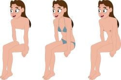 accurate_art_style bikini brown_hair faith_(tangled) mehefin013 nude sauna smiling tangled tangled:_the_series towel_around_waist