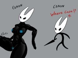 angry arthropod barely_visible_genitalia big_breasts blue_nipples breasts dark_skin female fit_female funny hollow_knight hornet_(hollow_knight) insects leaked_silksong_sprite meme muscular muscular_female shiny_skin thick_thighs vixen_pain